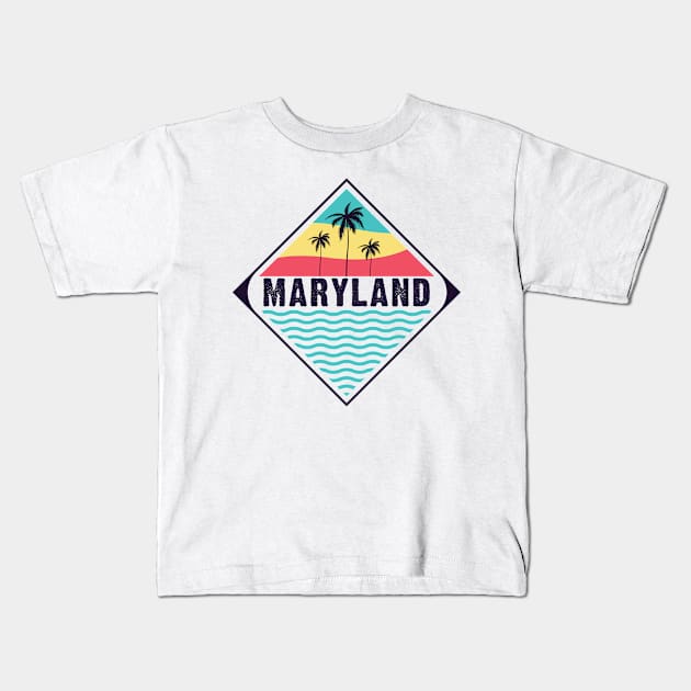 Maryland vibes Kids T-Shirt by SerenityByAlex